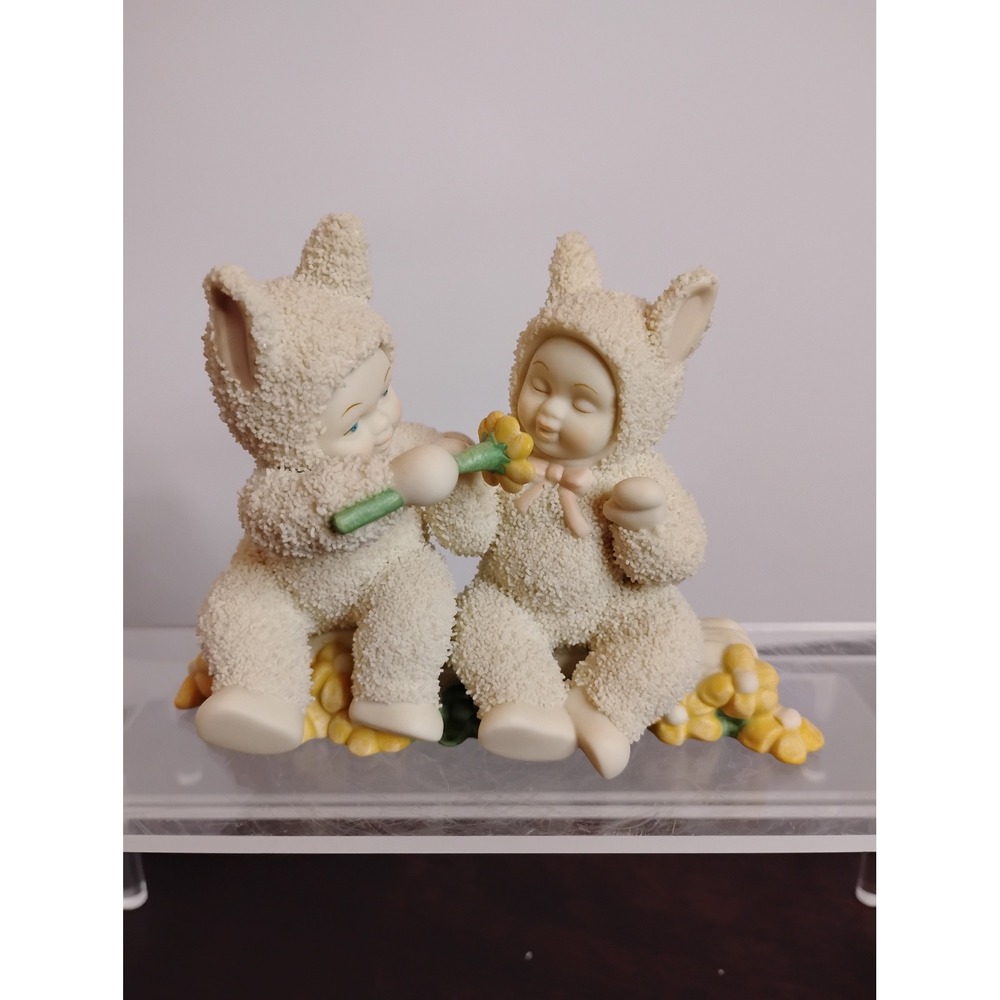 Dept 56 Snowbabies Here Smell This Figurine 56.26391 Two Babies Flower 2001
